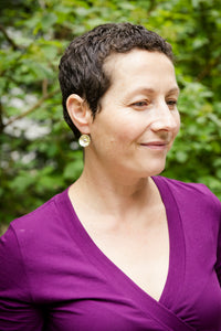 Shiomi London Blue Topaz Drop Earrings in Silver & 18k Gold