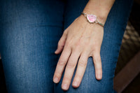 Chiron Watermelon Tourmaline Tension Cuff in Silver & 14k Gold