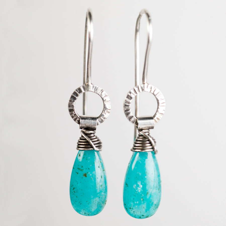 Lisbon Amazonite Dangles in Silver