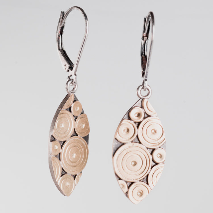 Devon 18k Gold & Silver Patchwork Marquise Dangles