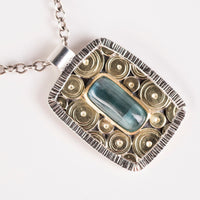 Sumatra Indicolite Tourmaline Patchwork Pendant
