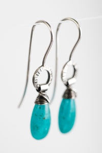 Lisbon Amazonite Dangles in Silver
