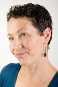 Callisto Moss Aquamarine Long Dangle Earrings