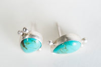 Hailey Turquoise in Silver Studs