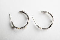 Anuket Small Spiney Hoop Earrings in Silver w/ 18k Gold