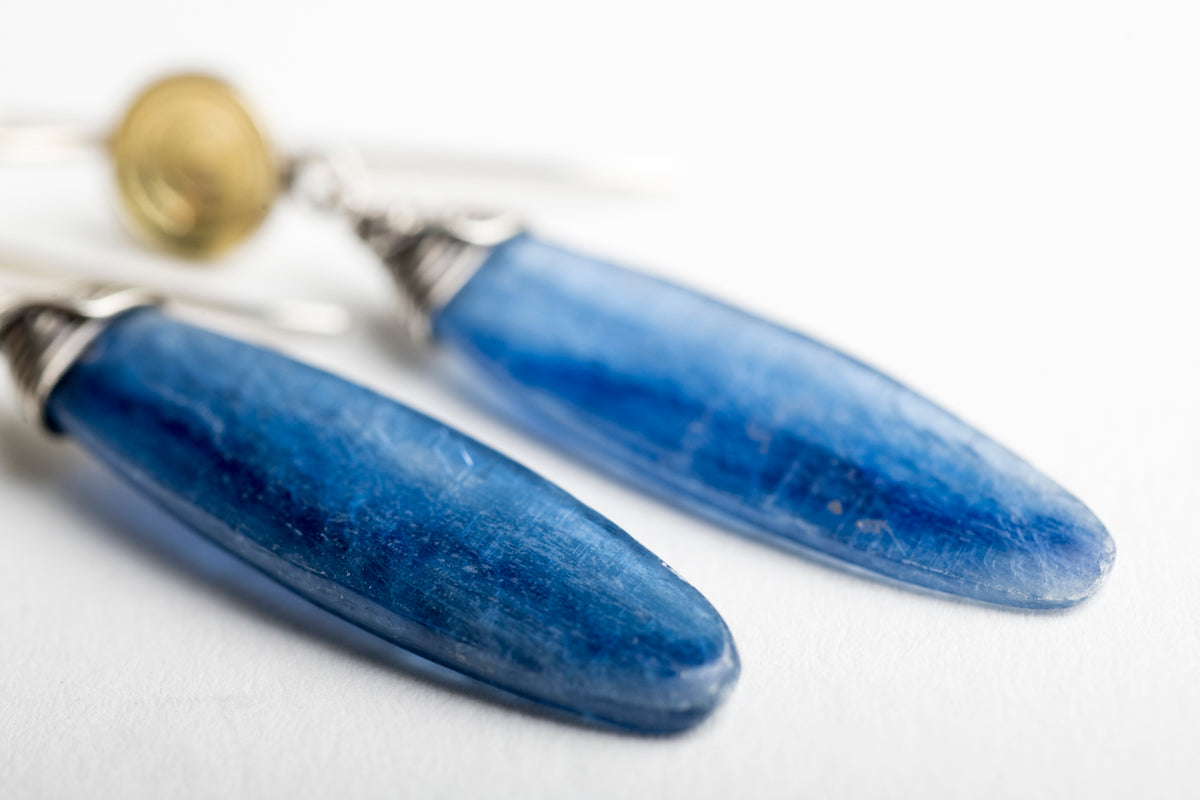 Elsa Kyanite Long Dangle Earrings