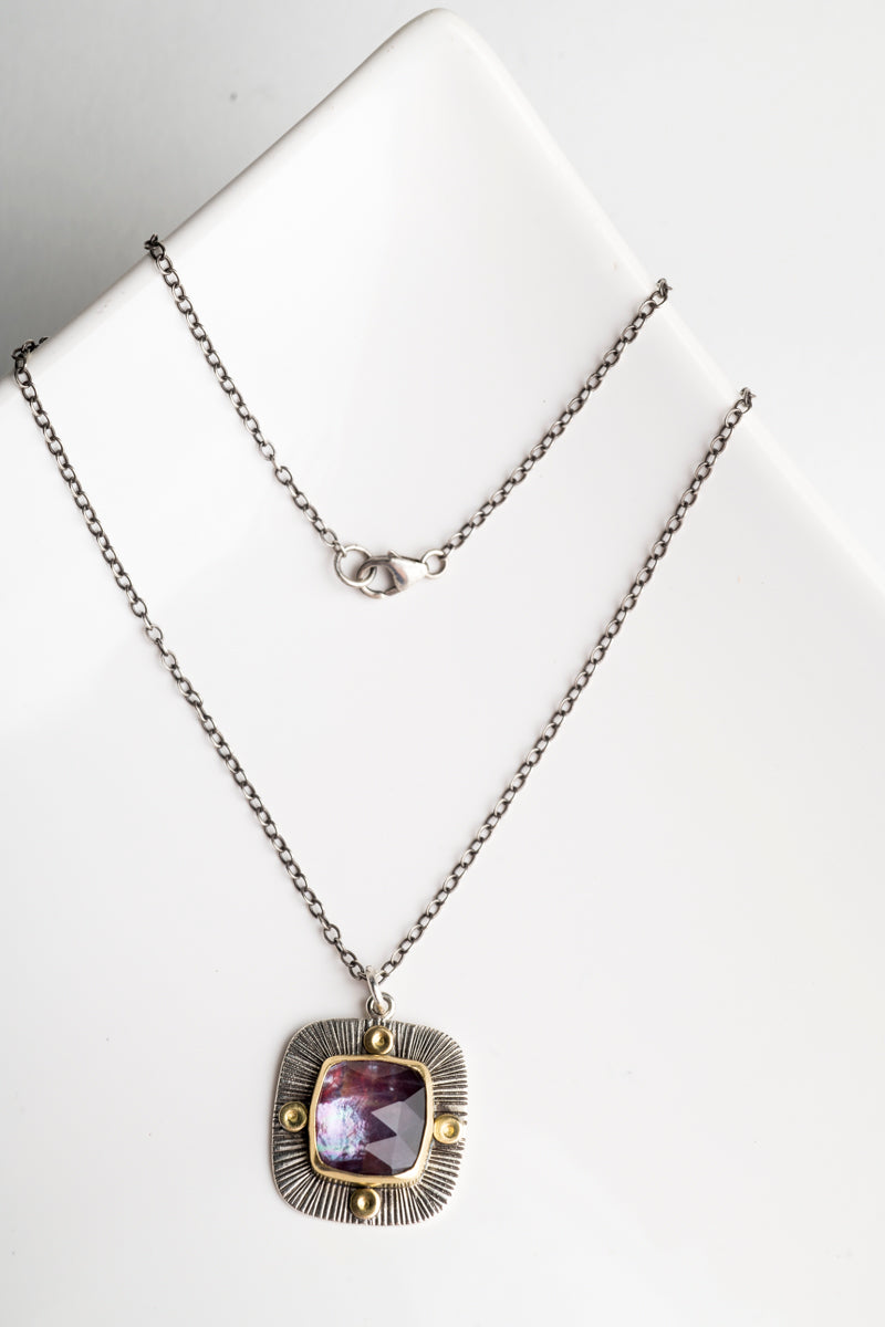 Perth Garnet Triplet Necklace, One of a Kind