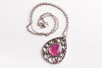 TethisPink Sapphire & Tourmaline Seascape Medallion