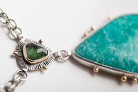 Hawaii Tourmaline & Amazonite Statement Necklace