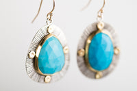 Perth Rose Cut Turquoise in 18k Gold and Silver