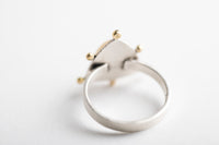 Sydney Pink Tourmaline Ring in 18k Gold & Silver - Size 6 3/4