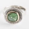 Sorento Green Tourmaline Ring in 18k Gold & Silver, US size 6