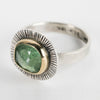 Sorento Green Tourmaline Ring in 18k Gold & Silver, US size 6