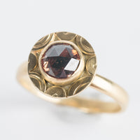 Naxos Cognac Diamond Ring in 18k Yellow Gold, US Size 7