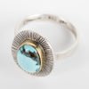 Sorento Turquoise Ring in 18k Gold & Silver, US size 8