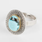 Sorento Turquoise Ring in 18k Gold & Silver, US size 8