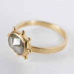 Hailey Grey Diamond Ring in 18k Gold, Size 6 1/2