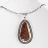 Milan Boulder Opal & Diamond Pendant in 18k Gold & Silver