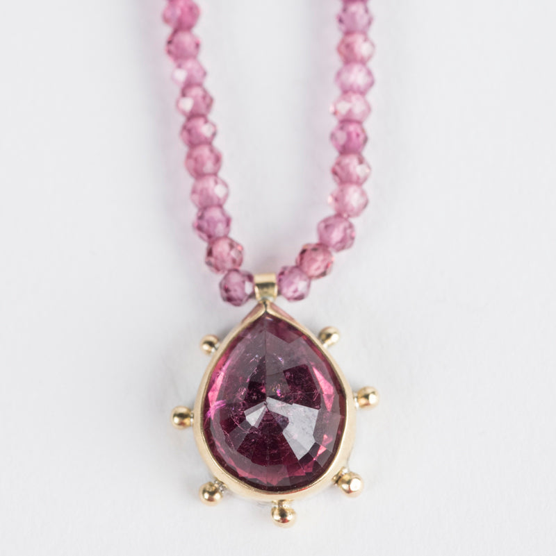 Borealis Pink Tourmaline & Rhodolite Garnet Necklace