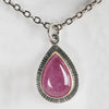 Sorento Pink Sapphire Pendant Necklace in 18k Gold & Silver