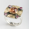 Catalonia Imperial Topaz & Pink Tourmaline Ring - size 7