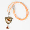 Kyoto Orange & Peach Tourmaline Pendant on Orange Sapphire Strand