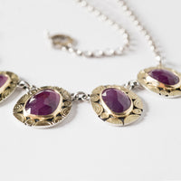 Sicily Ruby Bib Necklace