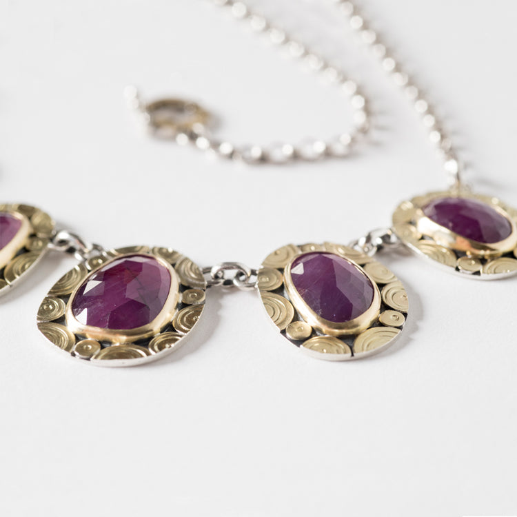 Sicily Ruby Bib Necklace