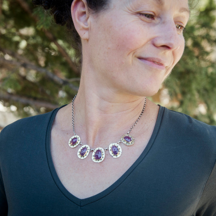 Sicily Ruby Bib Necklace