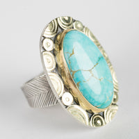 Mykonos Turquoise Ring - Size 7 @ Jensen Stern (208)726-2363