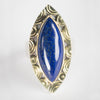 Mykonos Lapis Lazuli Ring in Gold & Silver, US Size 9,