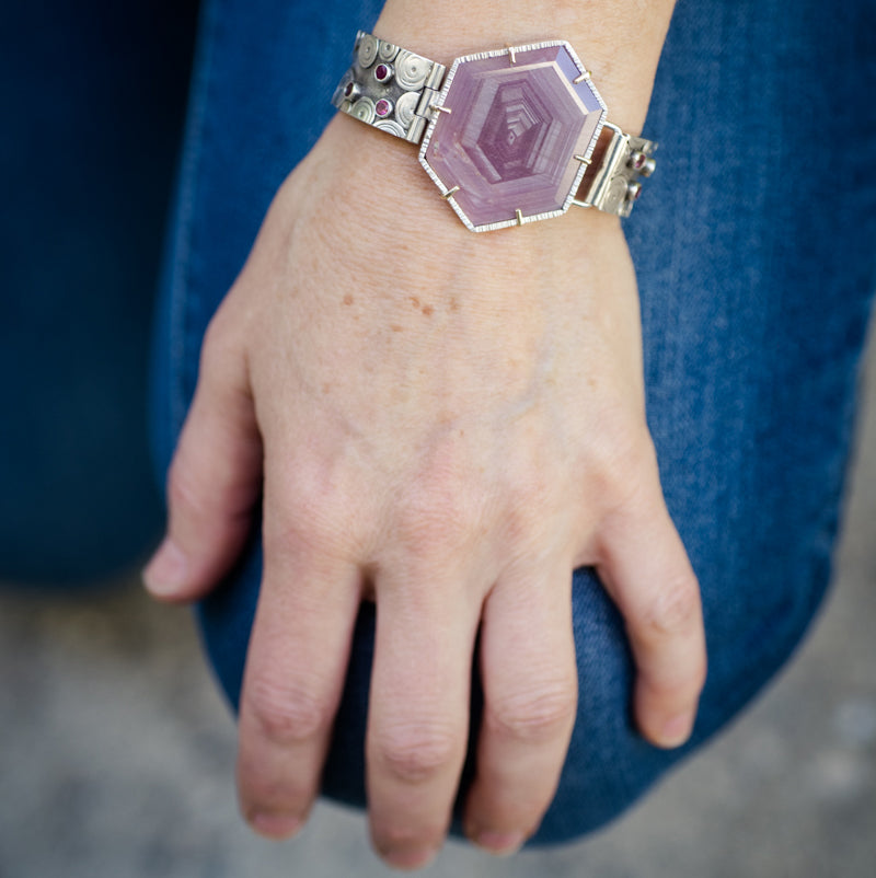 Attu Rosemary Sapphire Cuff Bracelet