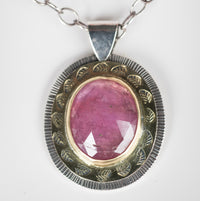 Paris Pink Sapphire Pendant Necklace