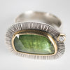 Milan Mossy Green Tourmaline & Diamond Ring - US 7