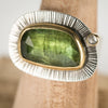 Milan Mossy Green Tourmaline & Diamond Ring - US 7