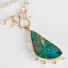 Hailey Boulder Opal Pendant Necklace in Solid Gold