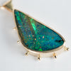 Hailey Boulder Opal Pendant Necklace in Solid Gold