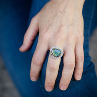 Milan Stormy Blue Tourmaline & Diamond Ring - US 7 1/2