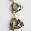 Sicily Blue & Green Tourmaline Collar Necklace in Gold  Silver