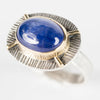 Honshu Tanzanite Ring in 18k Gold & Silver - Size 8 3/4