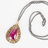 Osaka Pink Sapphire & Tourmaline Necklace, One of a Kind