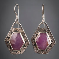 Osaka Pink Sapphire Earrings