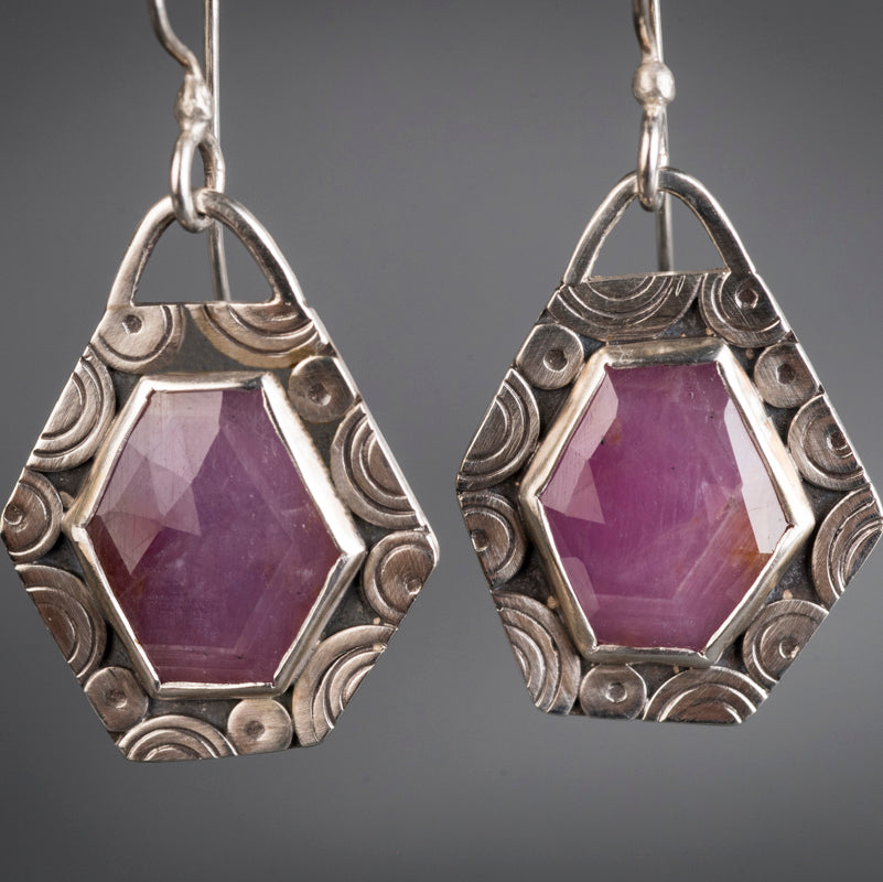 Osaka Pink Sapphire Earrings