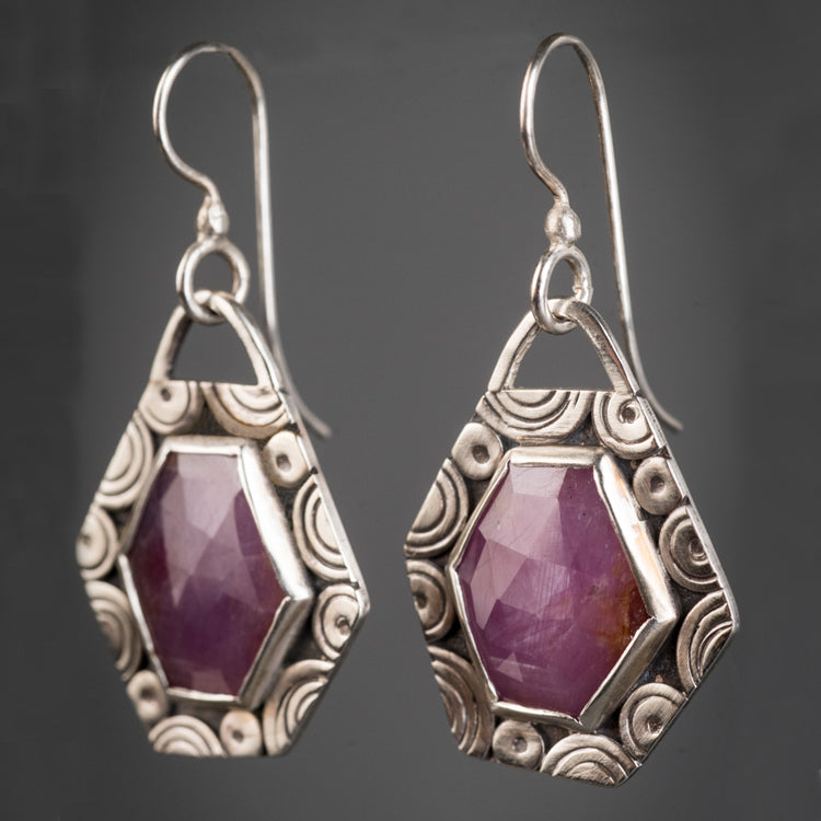 Osaka Pink Sapphire Earrings