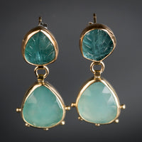 Europa Emerald & Aquaprase Earrings