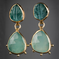 Europa Emerald & Aquaprase Earrings