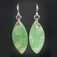 Betwa Chrysoprase Navette Earrings
