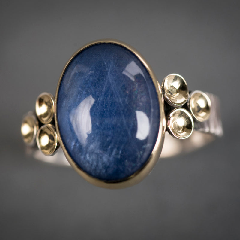 Kenai Blue Sapphire Doublet Ring - size 8