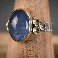 Kenai Blue Sapphire Doublet Ring - size 8