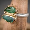 Aurora Emerald & Boulder Opal Ring - Size 6 1/2